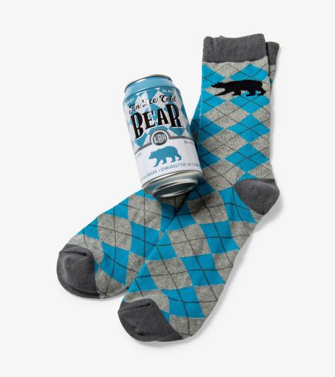 Men's Beer Can Socks - Ice Cold Bear