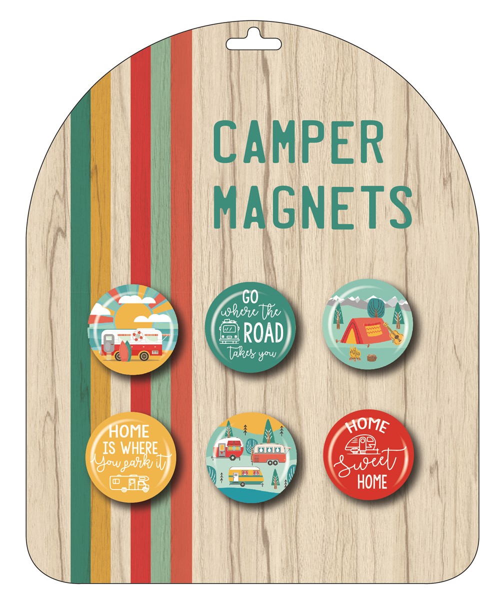 Camper Glass Magnet