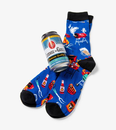 Men's Beer Can Socks - Licence to Grill