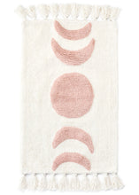 Load image into Gallery viewer, Moon Phase Blush Tufted Bathmat
