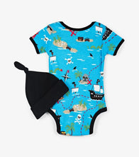 Load image into Gallery viewer, Baby Onsie With Hat - Treasure Island
