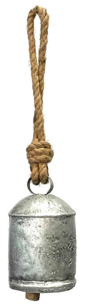 Hanging Bell - Rustic Silver - 6
