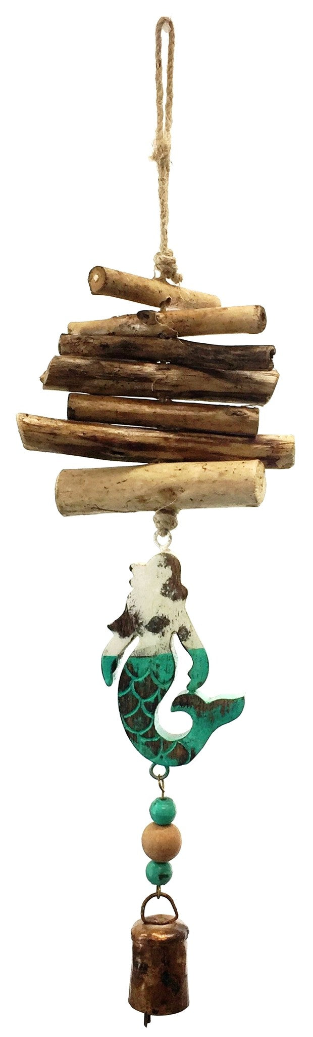 Driftwood Bell Chimes - Mermaid Green