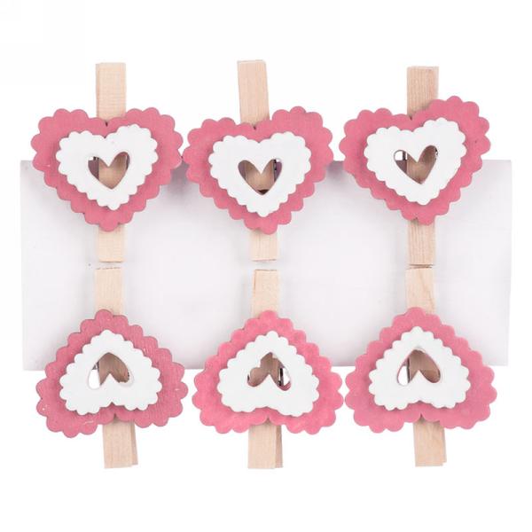 Pink Heart Clips