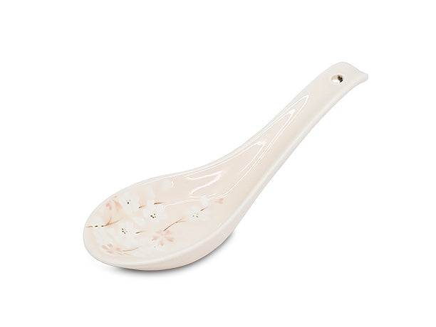 Spring Pink Porcelain Soup Spoon