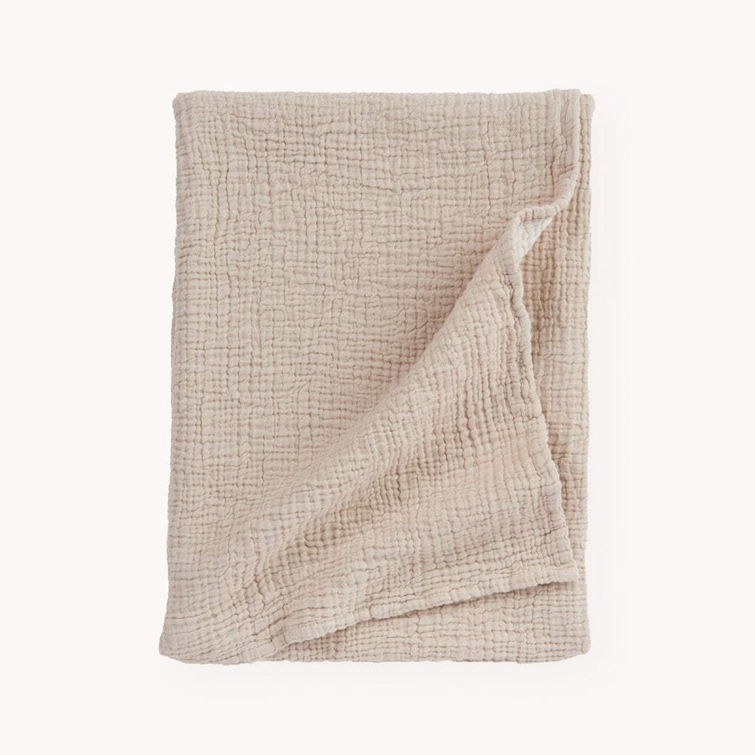 Crinkle Baby Blanket - Beige