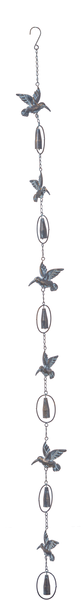 Bronze Patina Hummingbird Rain Chain