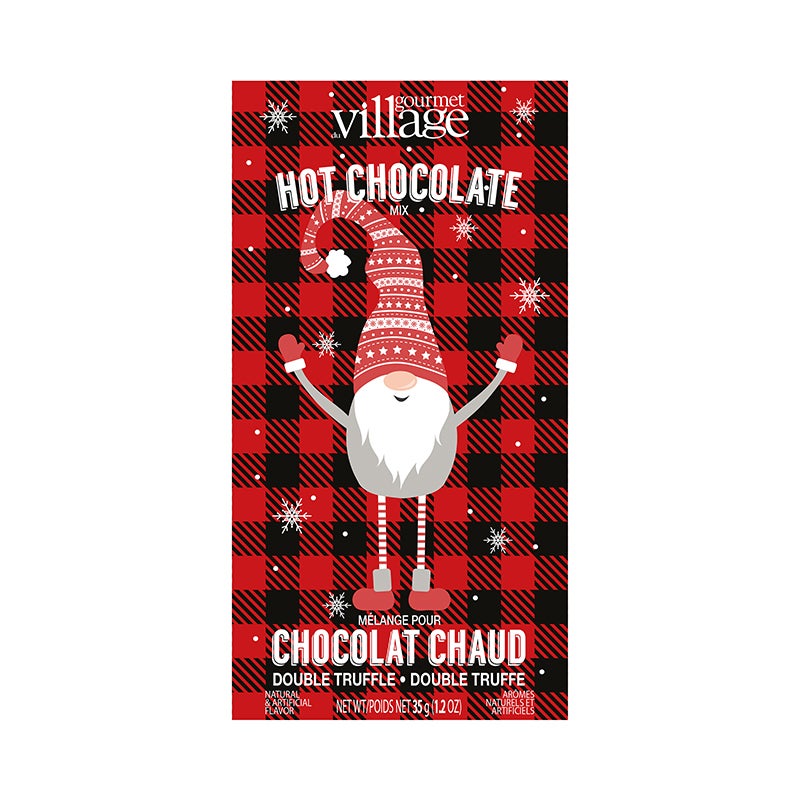 Gourmet Village Hot Chocolate Festive - Plaid Gnome