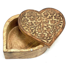 Load image into Gallery viewer, Mango Wood Swivel Heart Box
