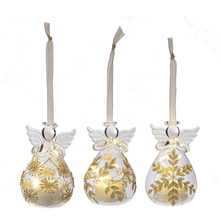 Load image into Gallery viewer, LED Gold Leaf Angel Ornaments
