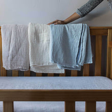 Load image into Gallery viewer, Crinkle Baby Blanket - Blue
